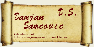 Damjan Samčović vizit kartica